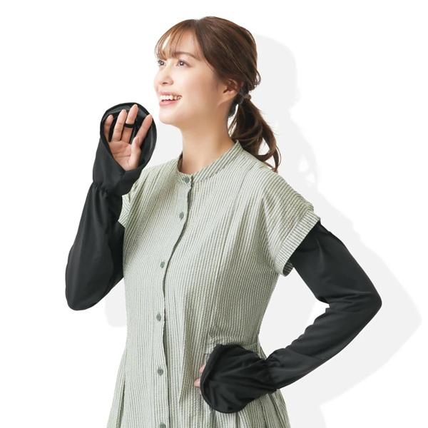 NEEDS uv cut防晒袖 冰袖 黑色 